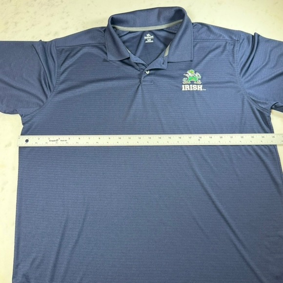 Knights Apparel Notre Dame Polo Mens XL Navy Blue Excellent Fighting Irish NCAA - Picture 4 of 6